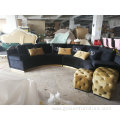 Modern luxury modern velvet fabric sectional sofa